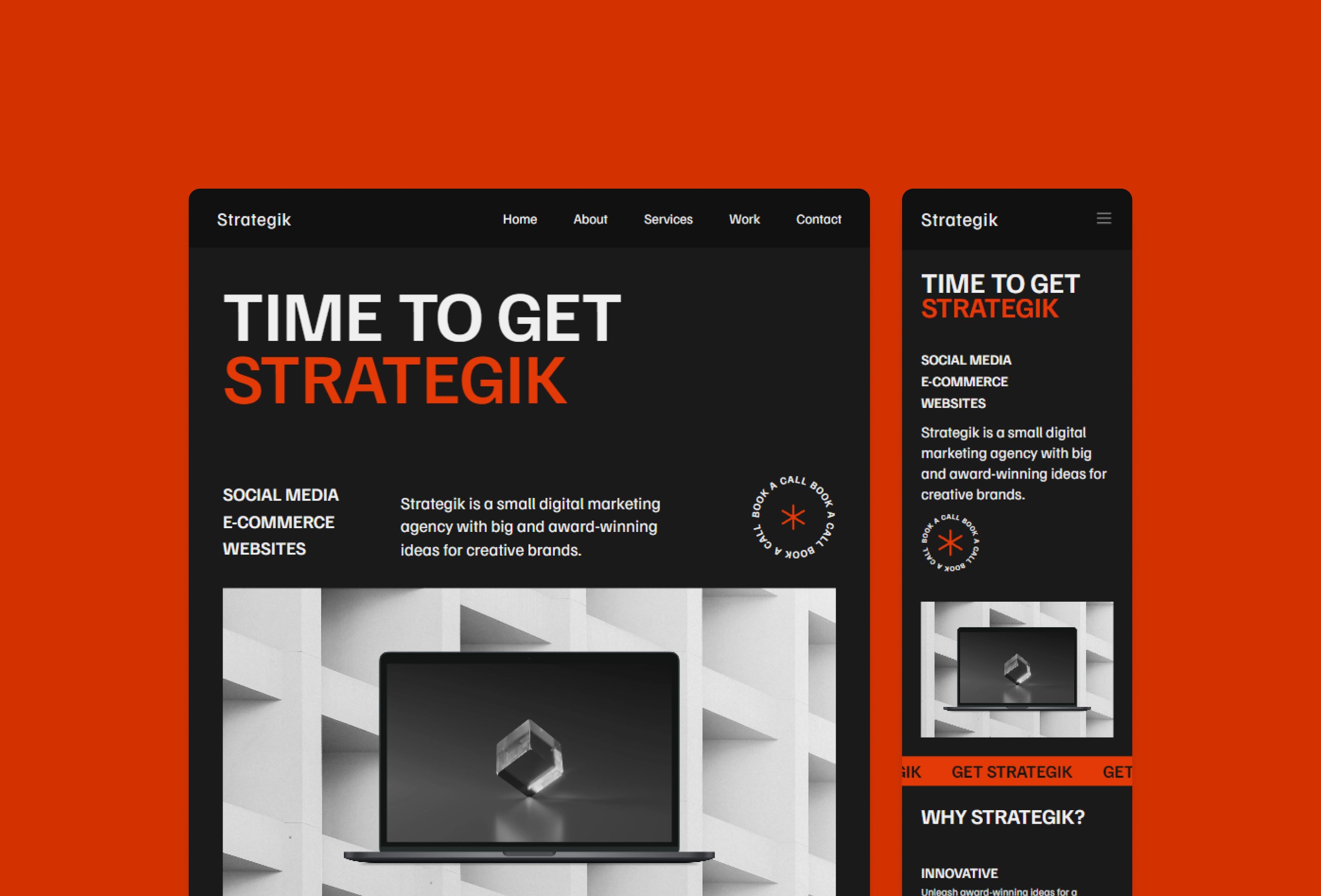 Screenshot 2 for Strategik, a Framer Marketplace template by Bunny Hop Creatives.