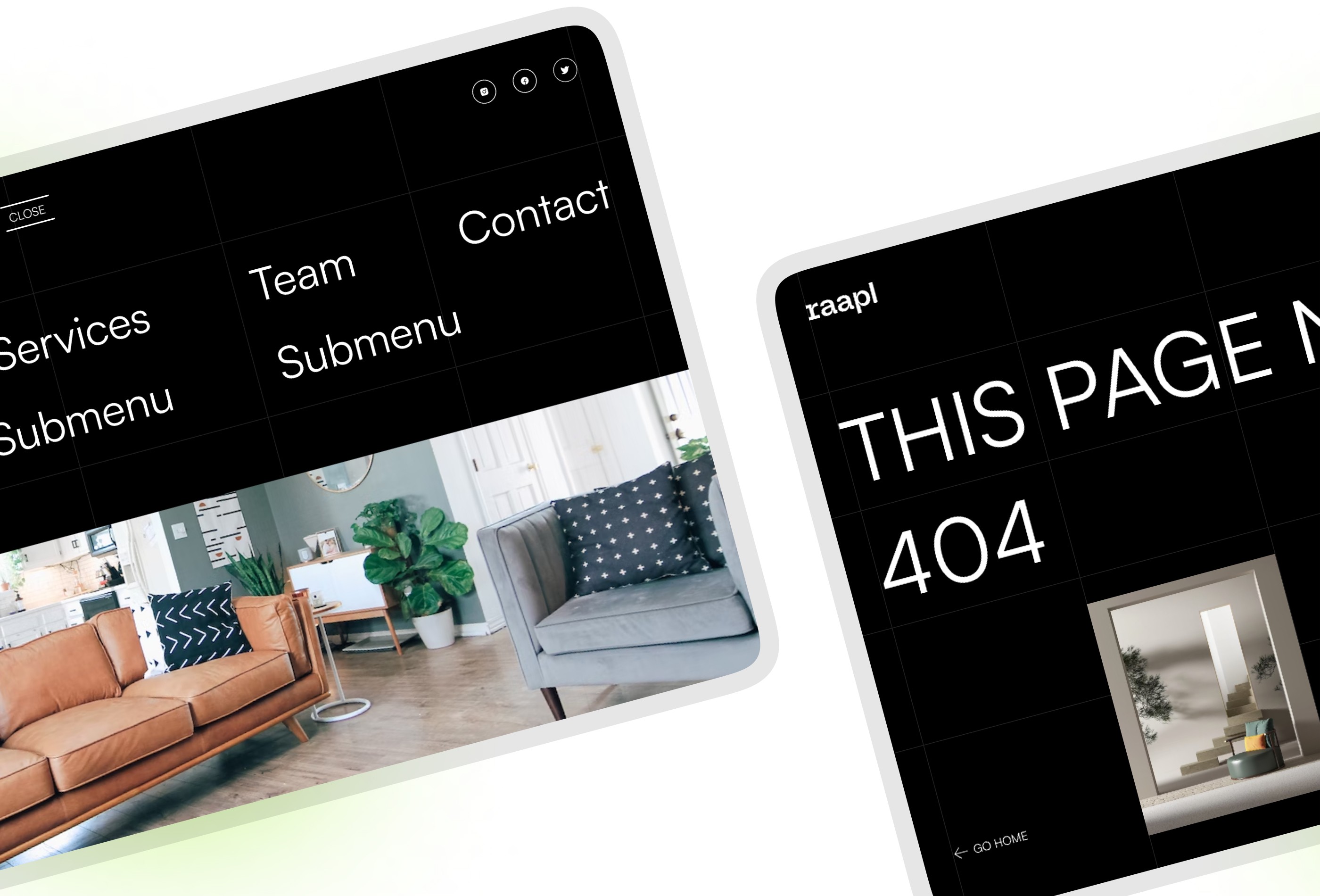 Screenshot 2 for Raapl, a Framer Marketplace template by Merge Design.