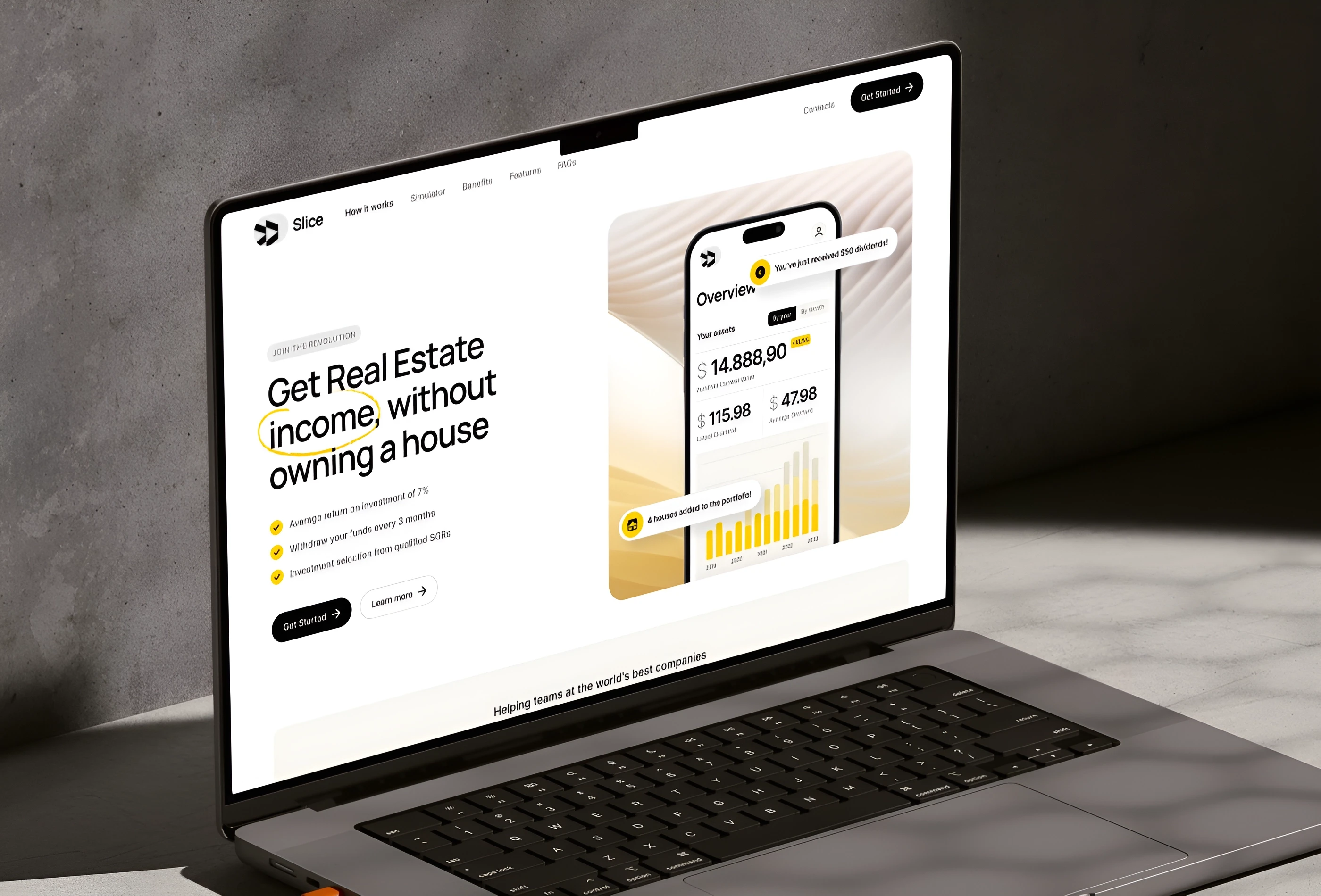 Thumbnail 1 for Slice, a Framer Marketplace template by Andrea Montini.