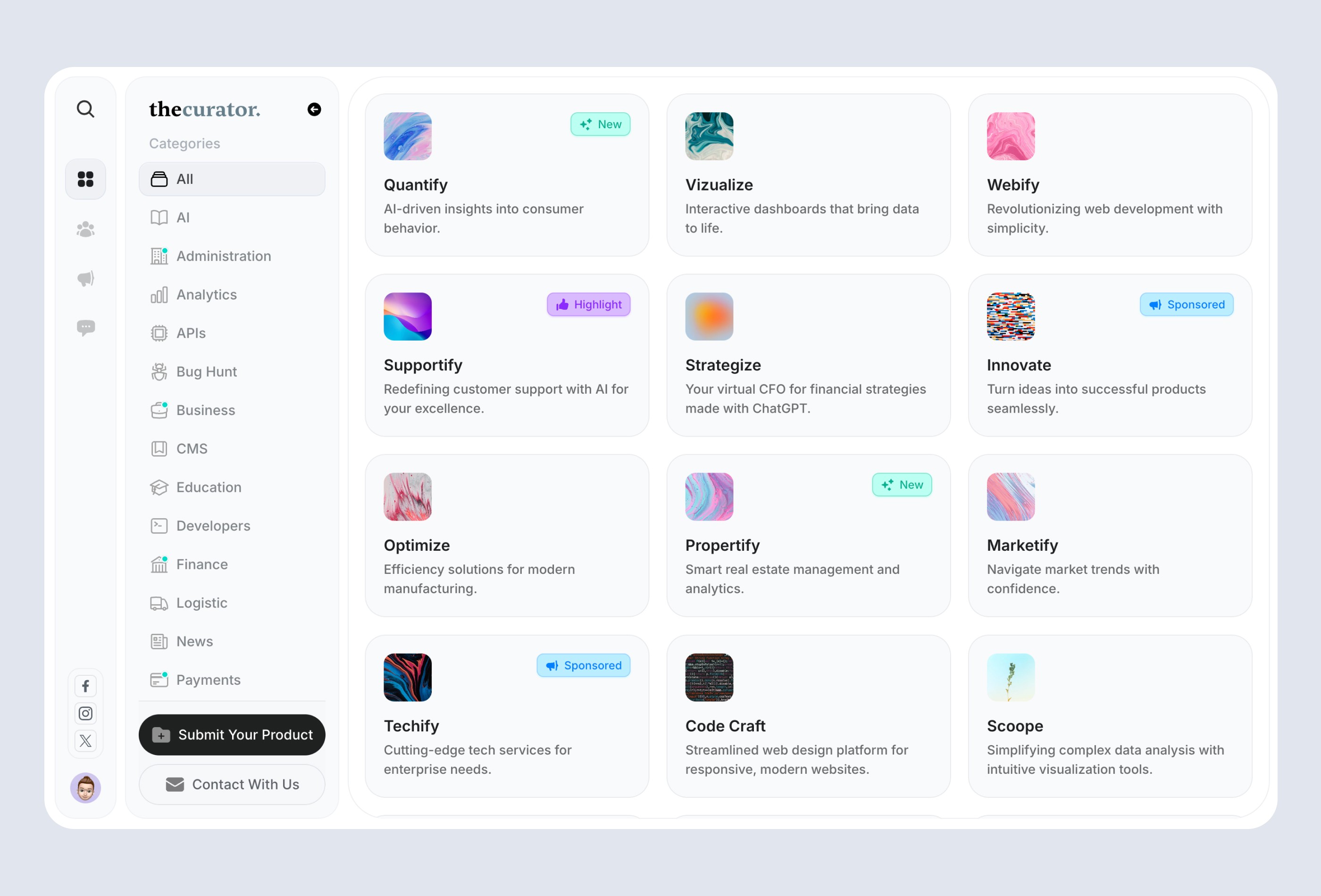 Thumbnail 2 for TheCurator, a Framer Marketplace template by Mertcan Esmergül.