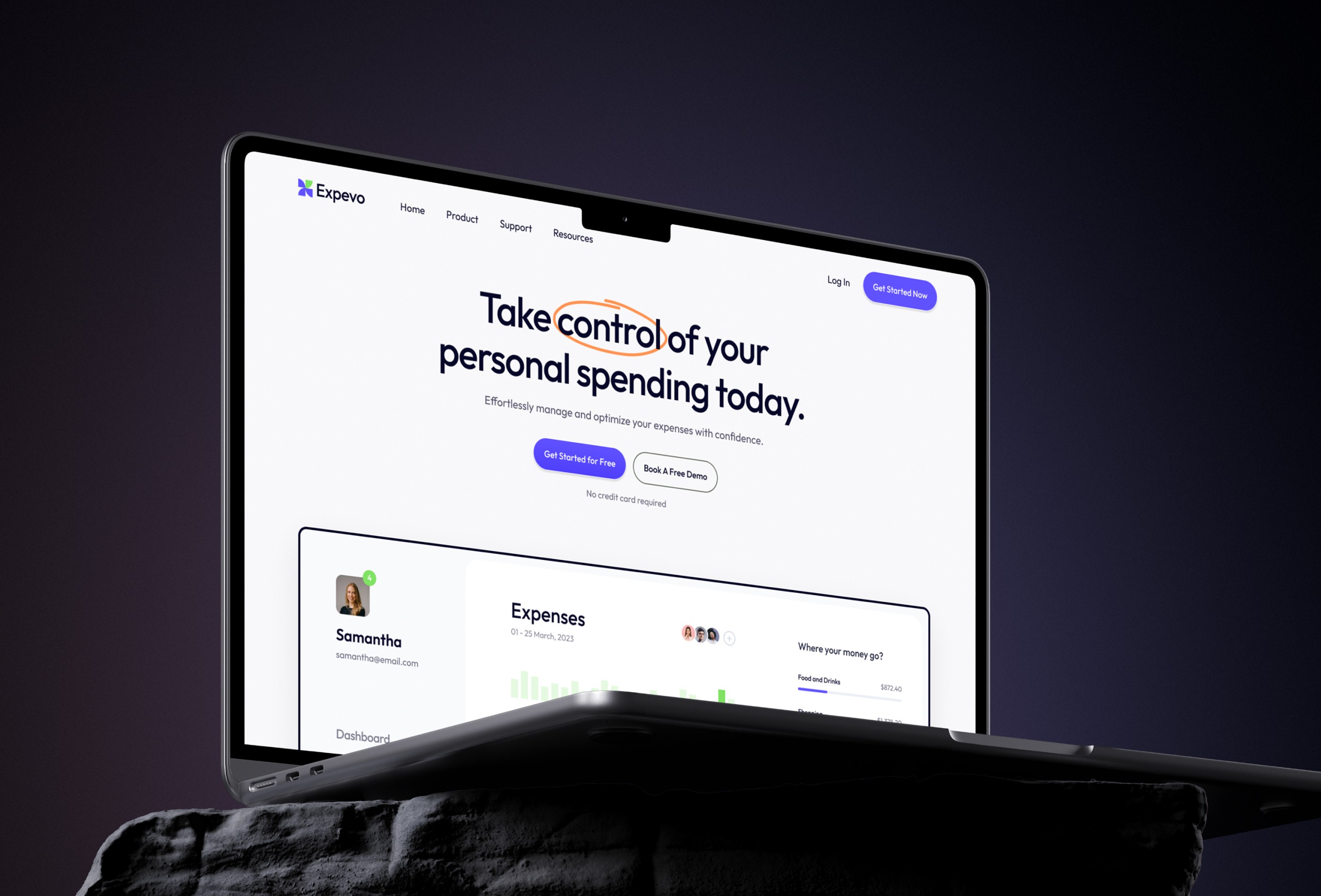 Screenshot 1 for Expevo, a Framer Marketplace template by Framerbite.