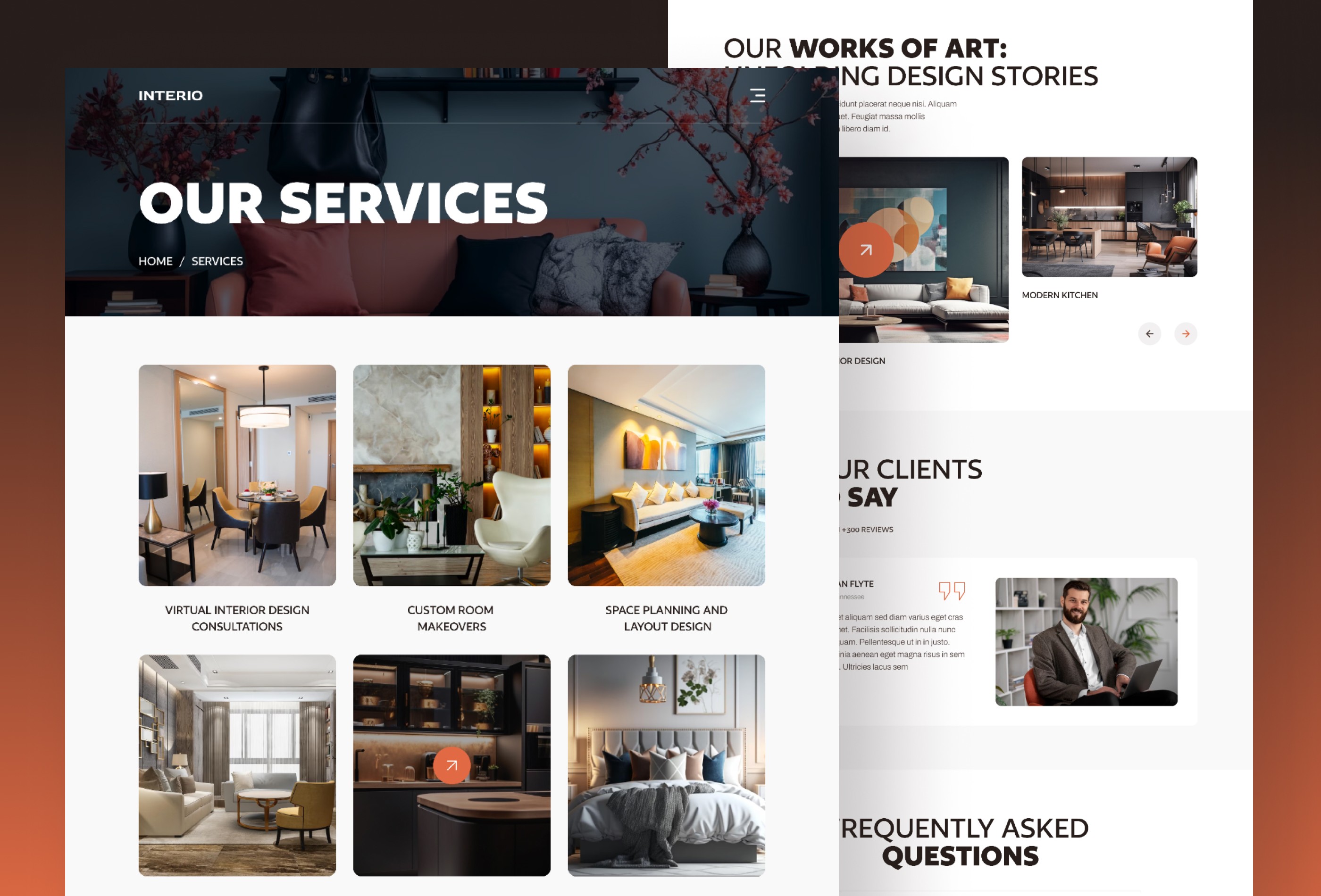 Screenshot 4 for Intoriee, a Framer Marketplace template by Sailr.