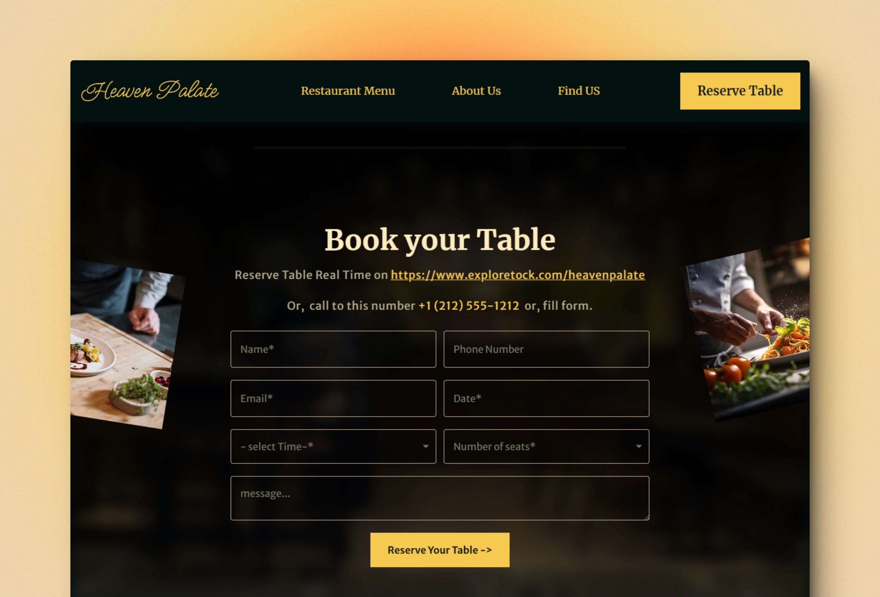 Screenshot 4 for HeavenPalate, a Framer Marketplace template by Framebase.