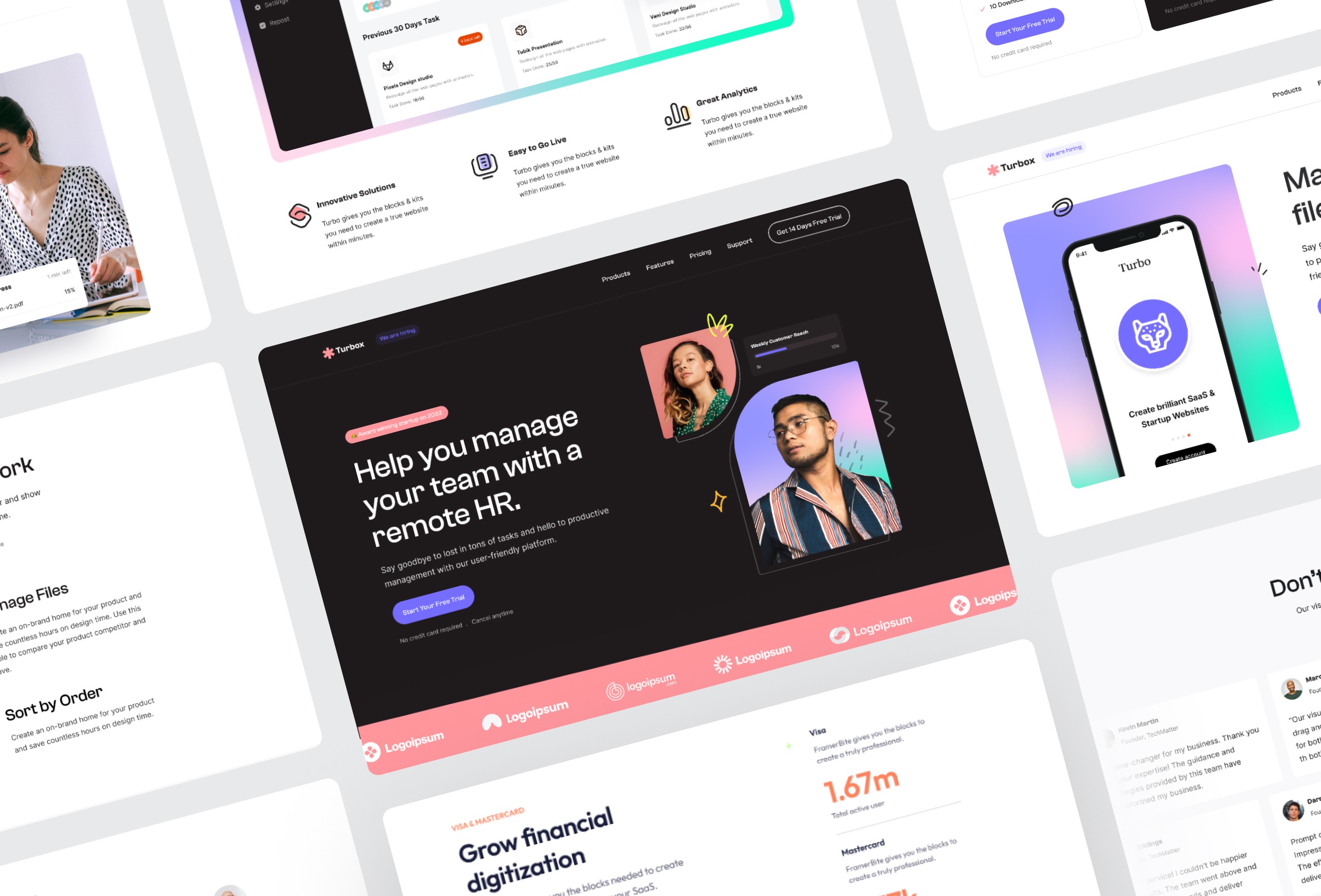 Screenshot 2 for Turbox, a Framer Marketplace template by Framerbite.