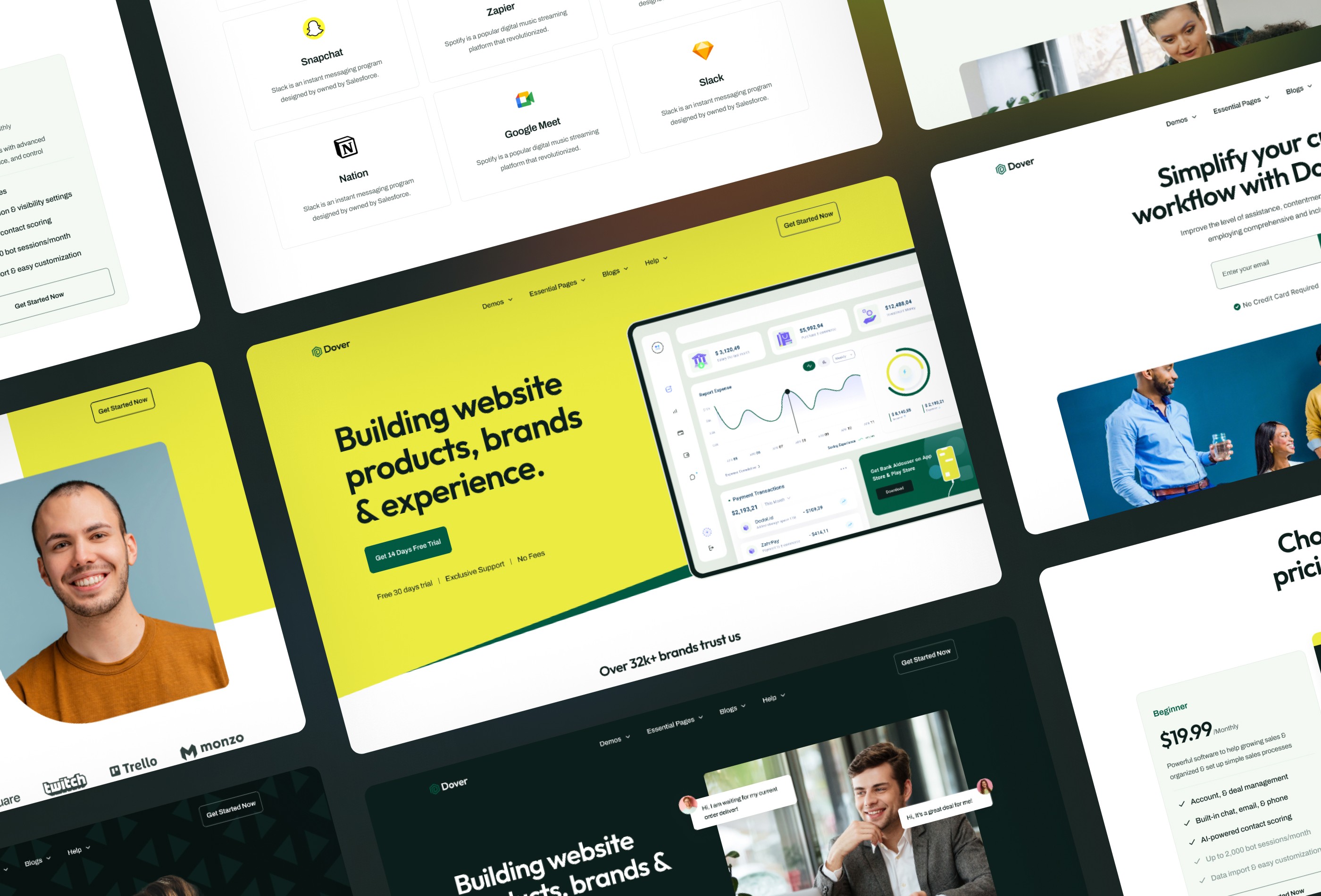 Screenshot 2 for Dover, a Framer Marketplace template by Framerbite.