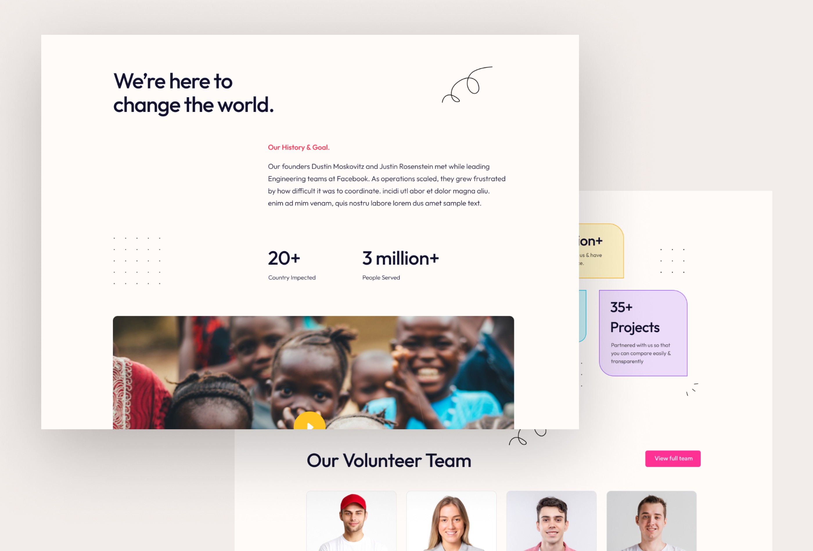 Screenshot 4 for CharityX, a Framer Marketplace template by Framerbite.