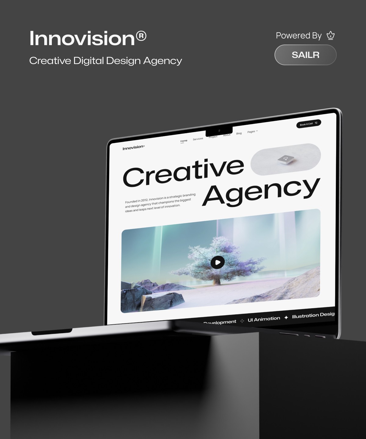 Screenshot 1 for Innovision, a Framer Marketplace template by Sailr.