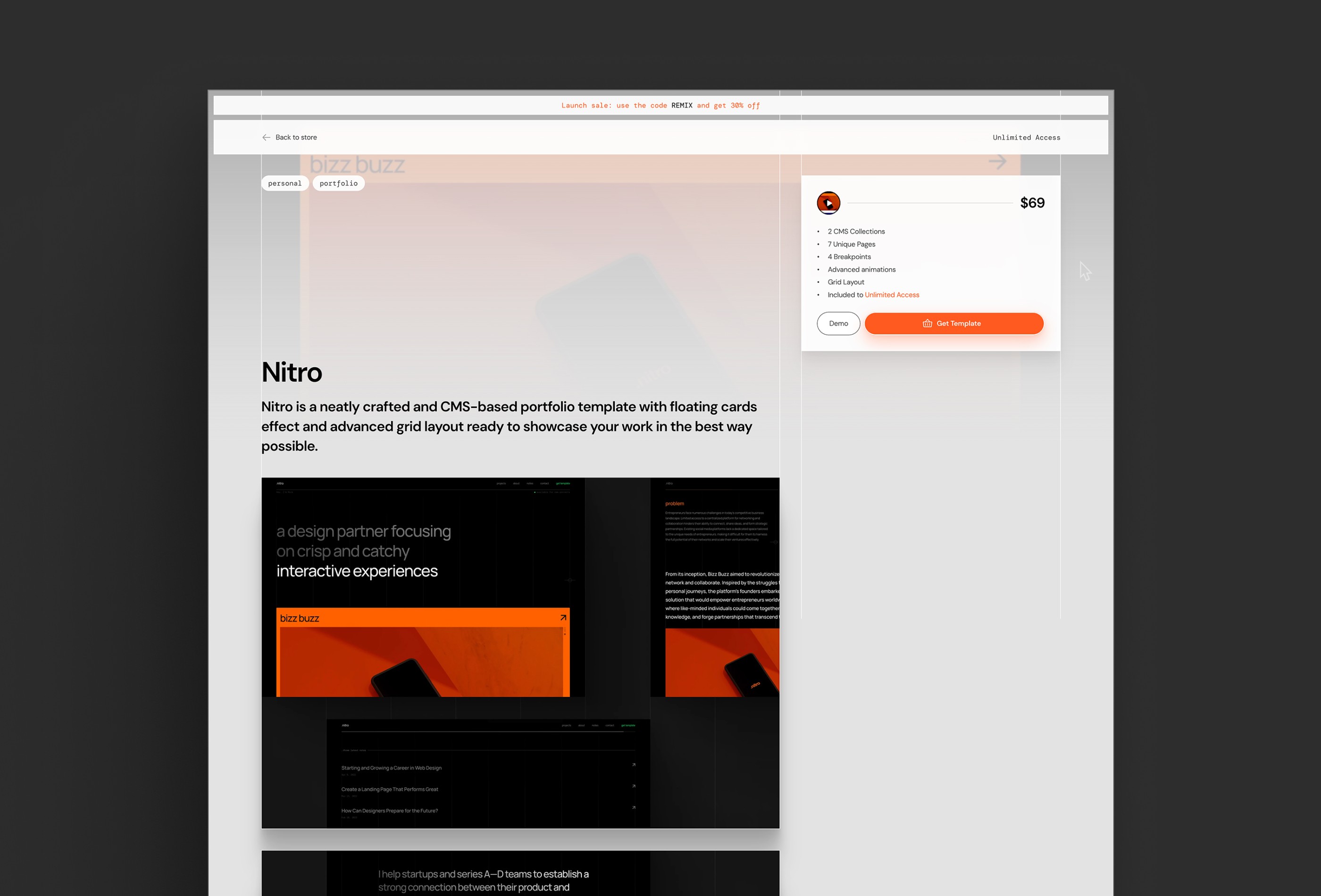 Screenshot 3 for Delta Store, a Framer Marketplace template by Easyfast.