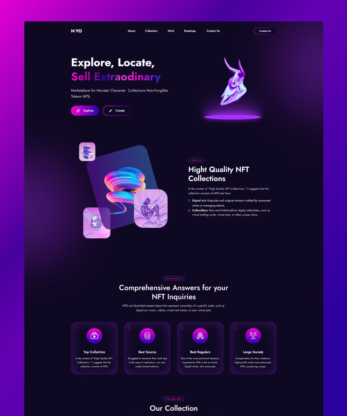 Screenshot 2 for Niyo, a Framer Marketplace template by Framerflow.