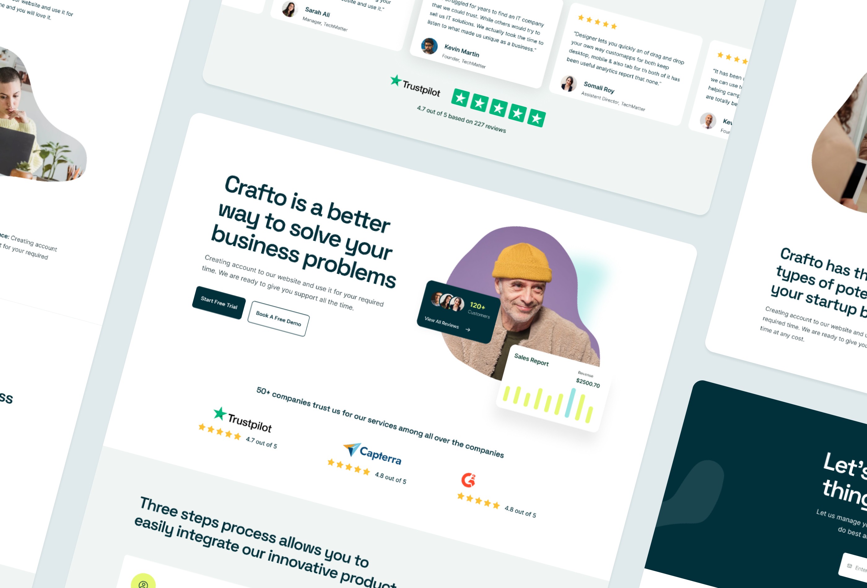 Screenshot 3 for Crafto, a Framer Marketplace template by Framerbite.
