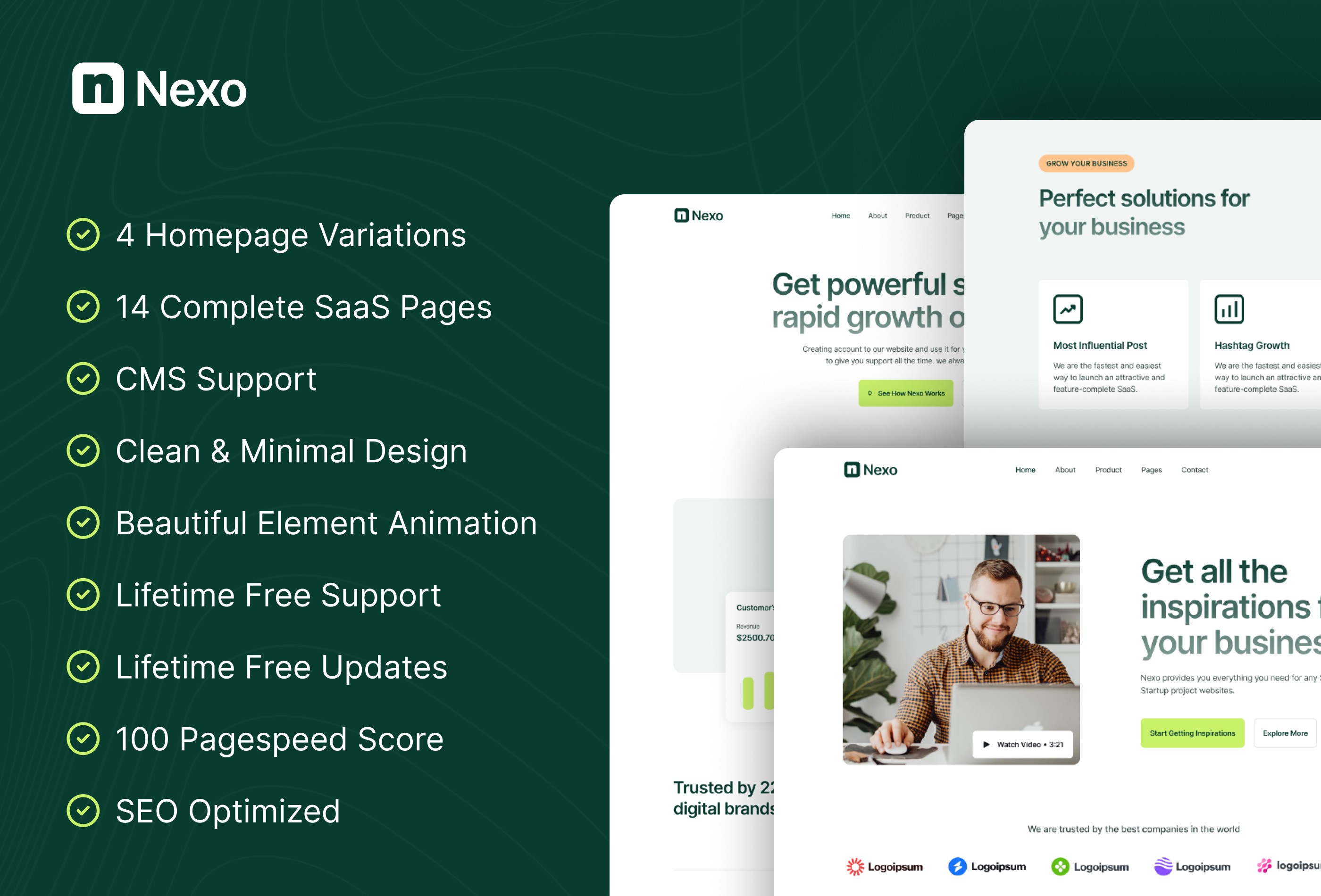 Screenshot 3 for Nexo, a Framer Marketplace template by Framerbite.