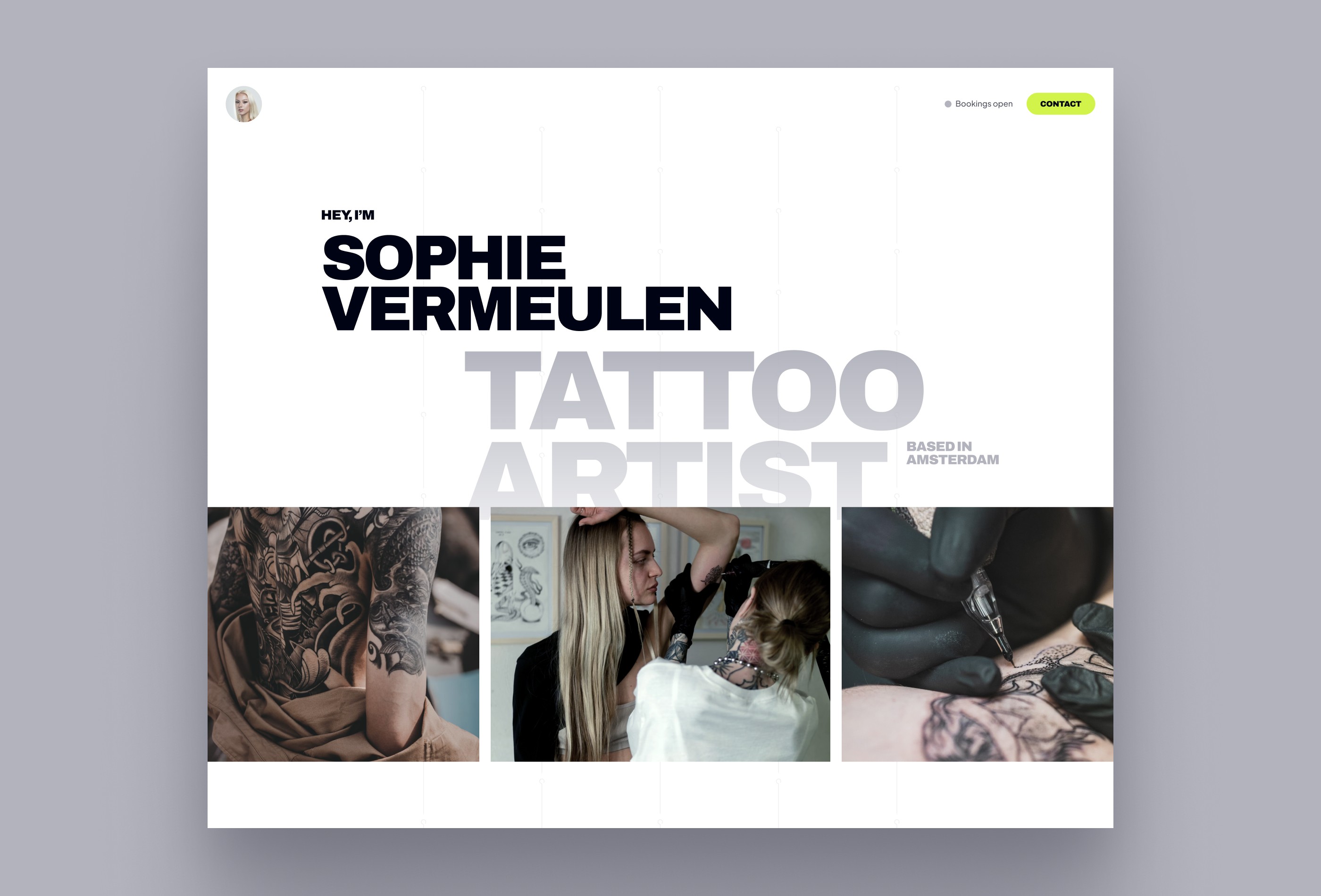 Screenshot 2 for Sophie, a Framer Marketplace template by Lukas Troup.