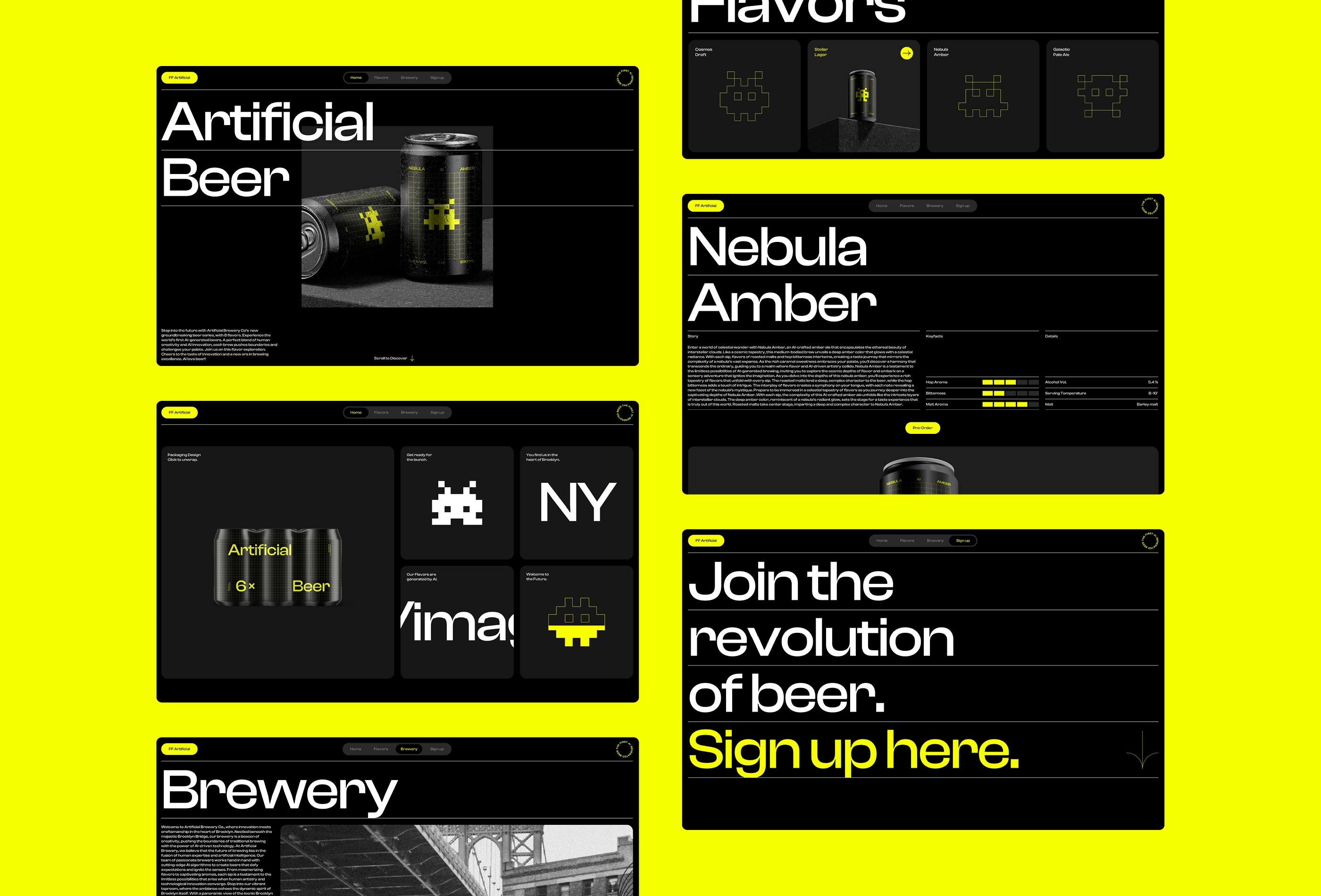 Screenshot 1 for FFArtificial, a Framer Marketplace template by Favorit × Frame.
