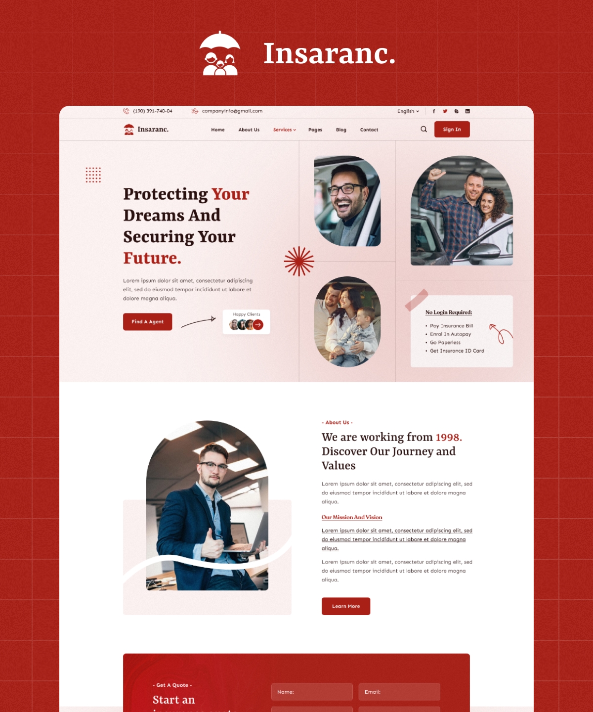 Thumbnail 1 for Insurances, a Framer Marketplace template by Framerbucket.