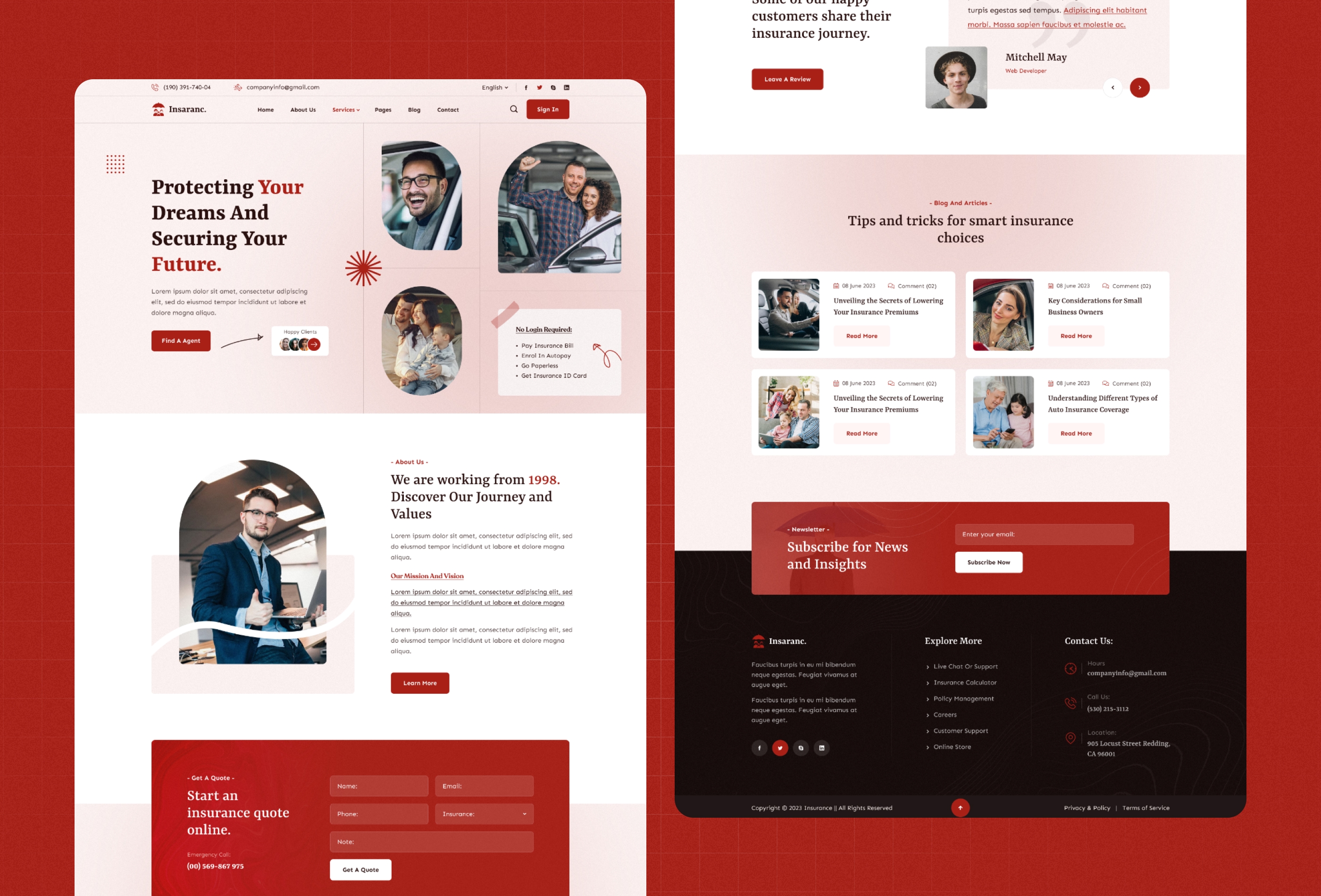 Thumbnail 2 for Insurances, a Framer Marketplace template by Framerbucket.