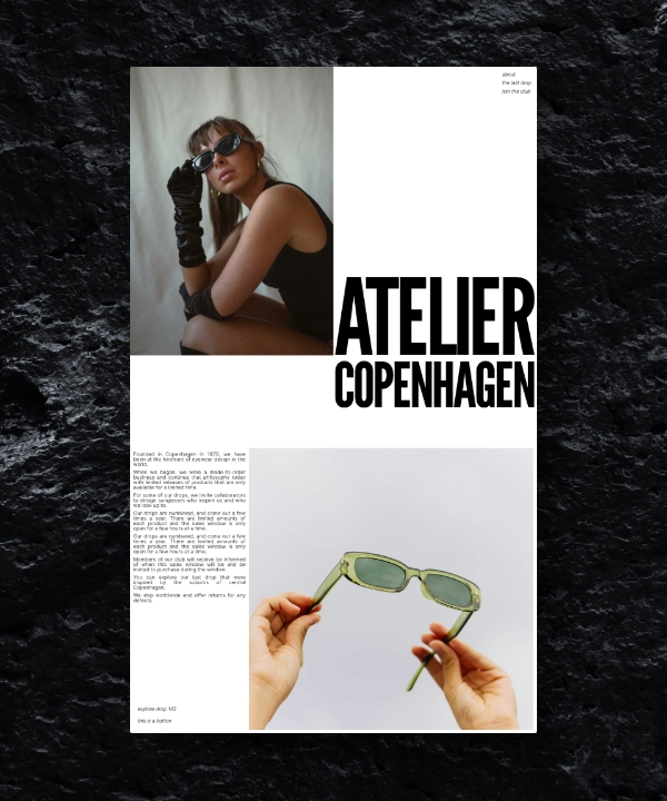 Screenshot 1 for Atelier, a Framer Marketplace template by Luca Richards.