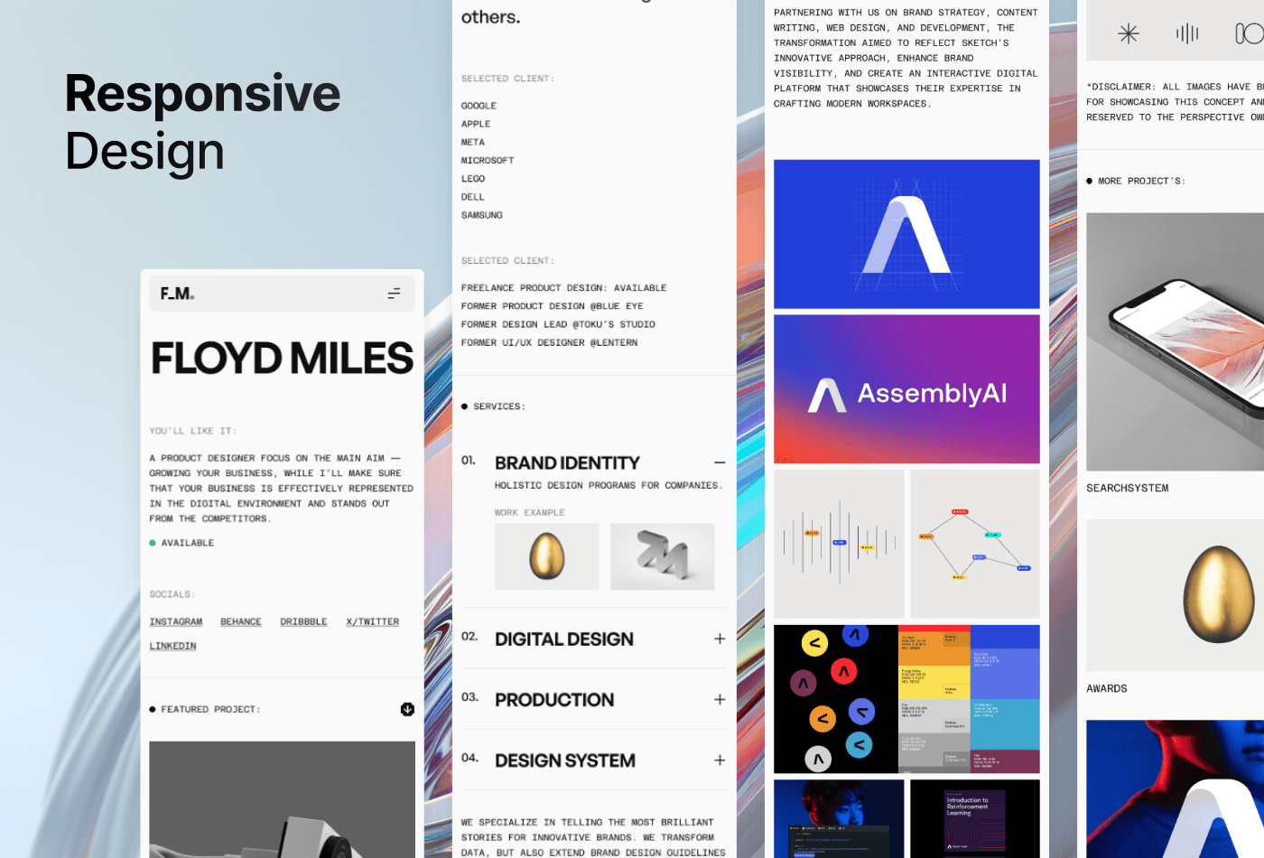 Screenshot 3 for F_M Designer, a Framer Marketplace template by Grabui Library.