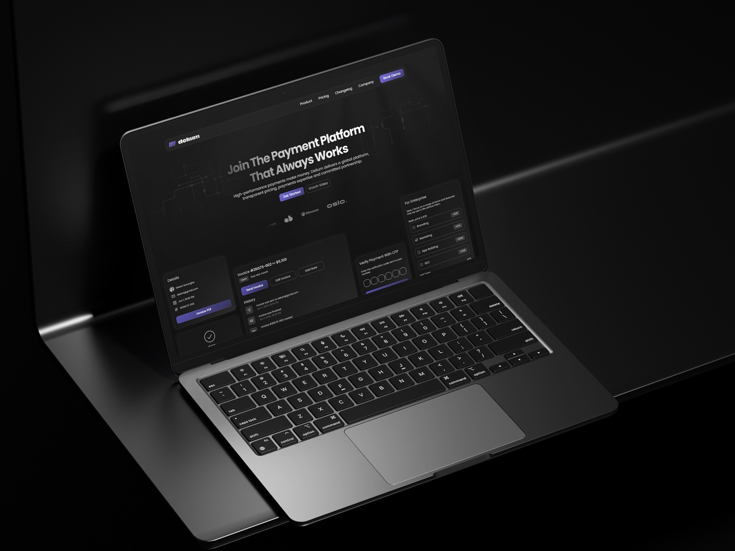 Screenshot 3 for Delium , a Framer Marketplace template by Delani.