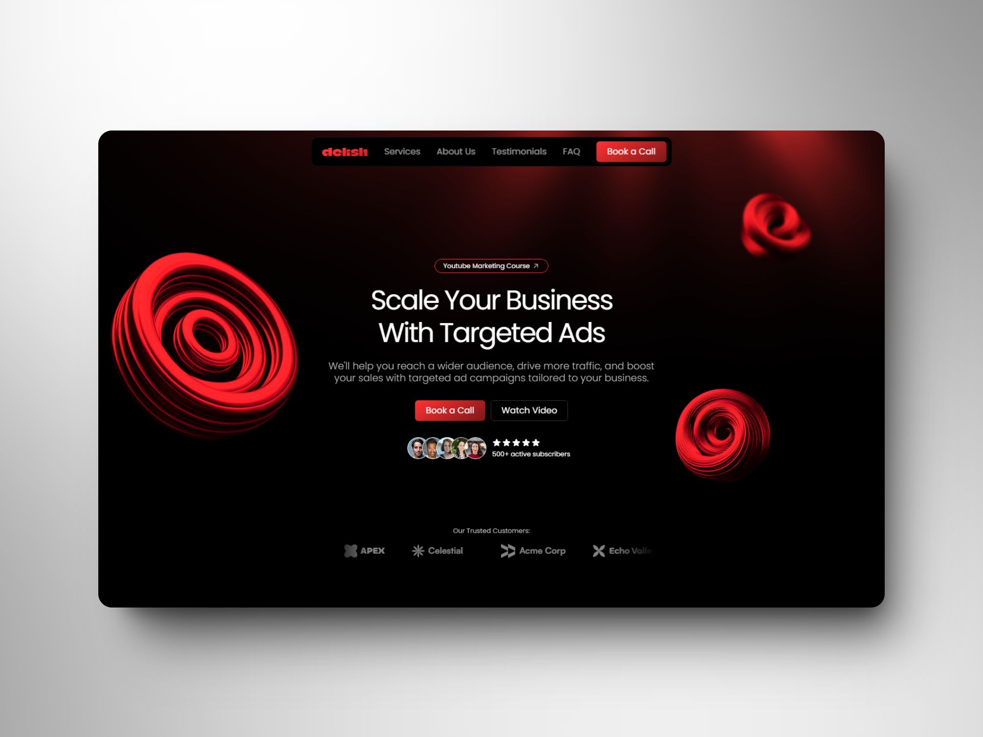 Screenshot 4 for Delish, a Framer Marketplace template by Delani.
