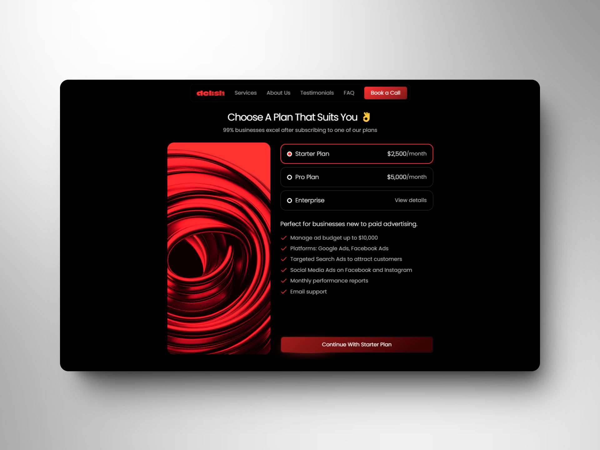 Screenshot 3 for Delish, a Framer Marketplace template by Delani.