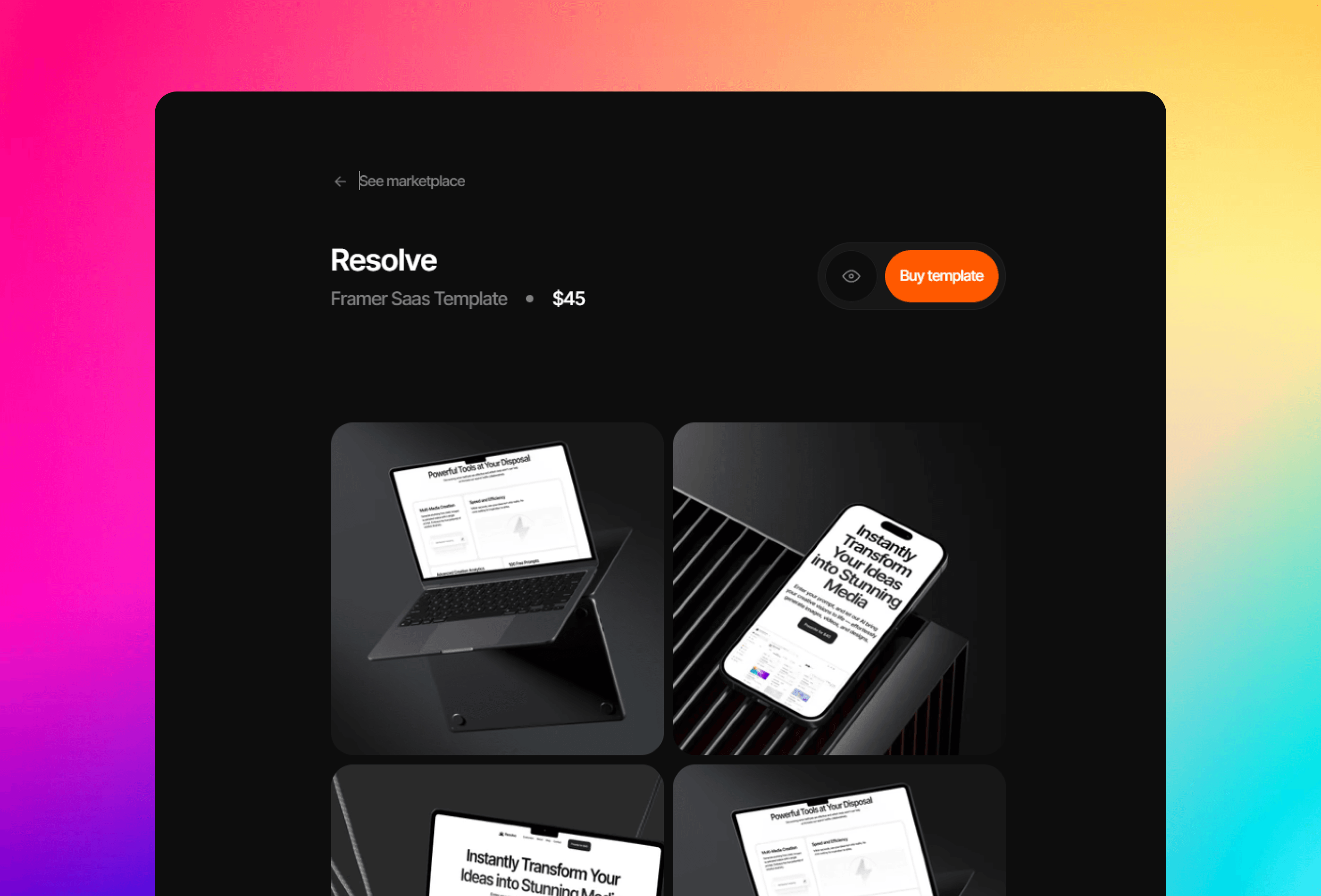 Screenshot 3 for Stackfolio, a Framer Marketplace template by Ozenua Oluwatobi.