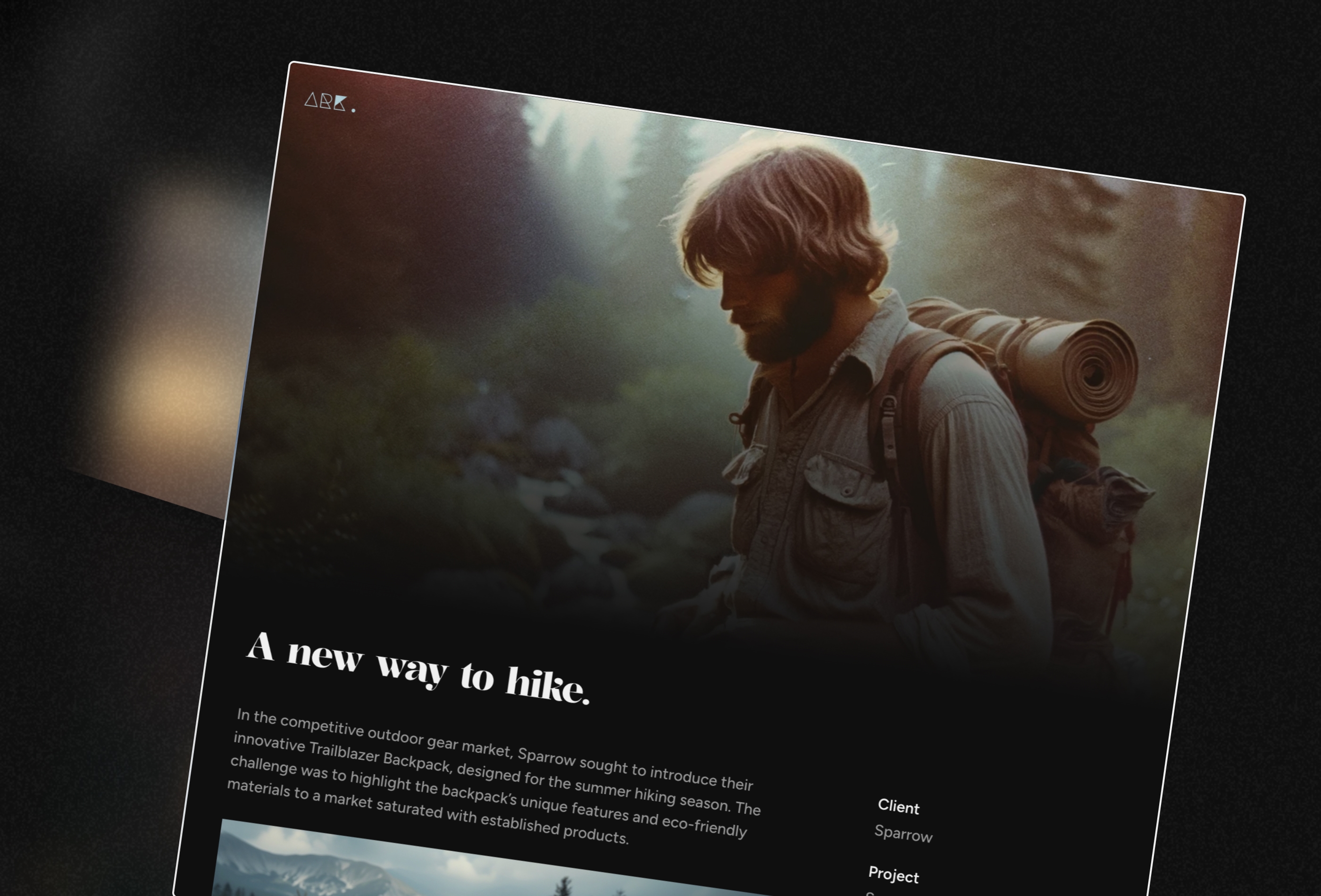 Screenshot 3 for ARK, a Framer Marketplace template by Gustav Salomonsson.