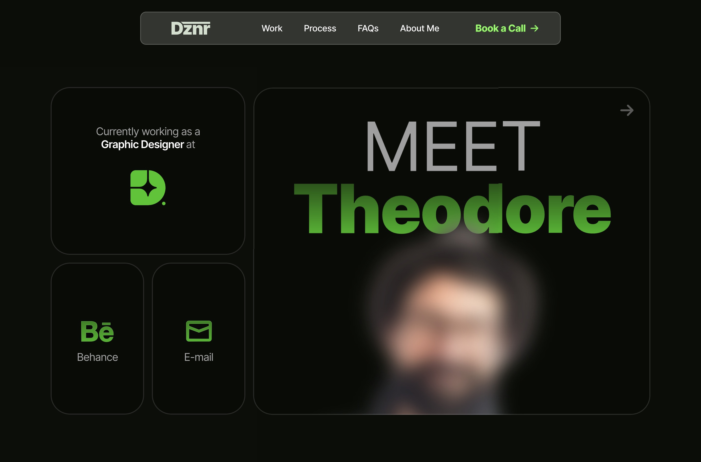 Screenshot 4 for DZNR, a Framer Marketplace template by Dhrumil Kherde.