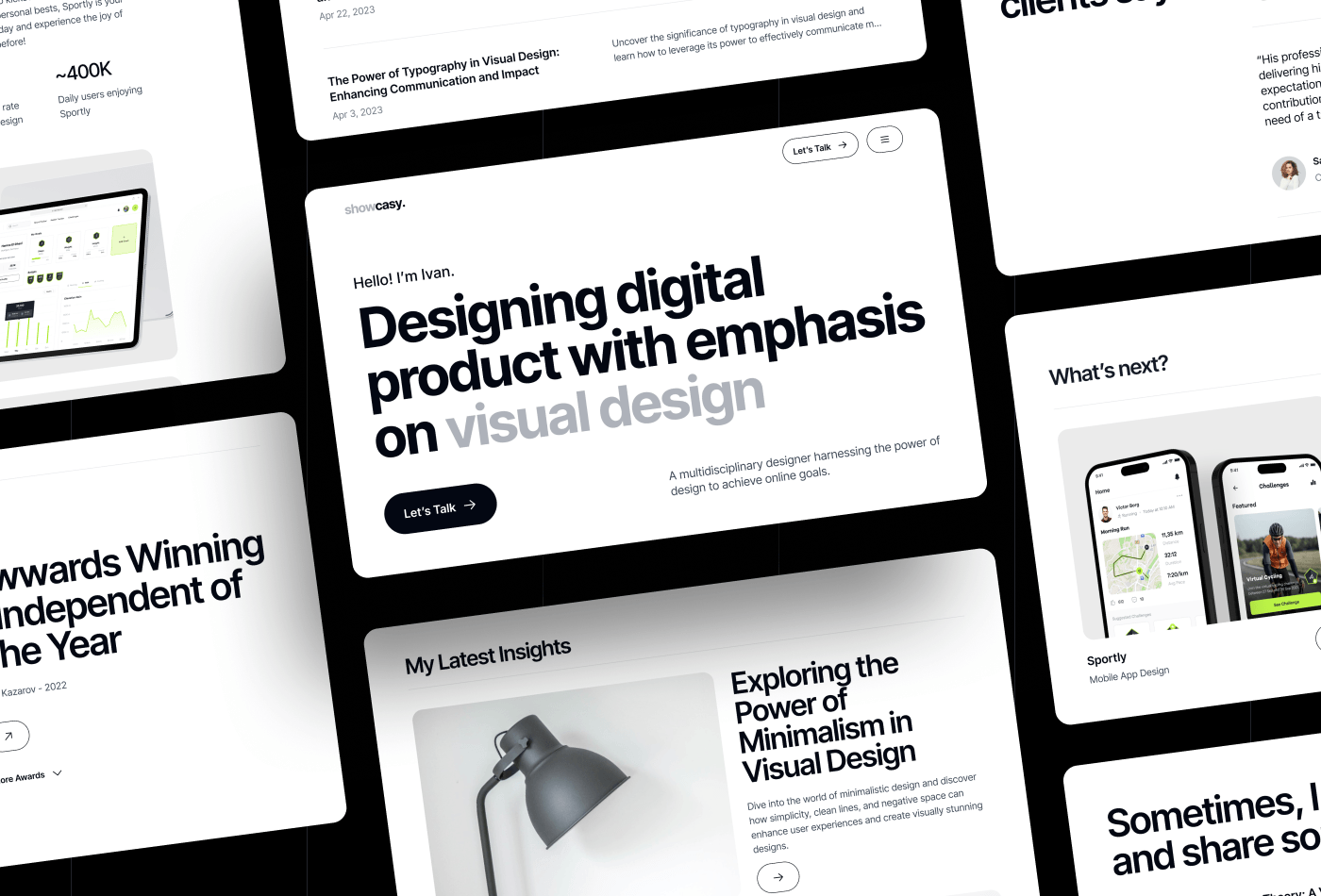 Screenshot 3 for Showcasy , a Framer Marketplace template by Illiyin Studio.