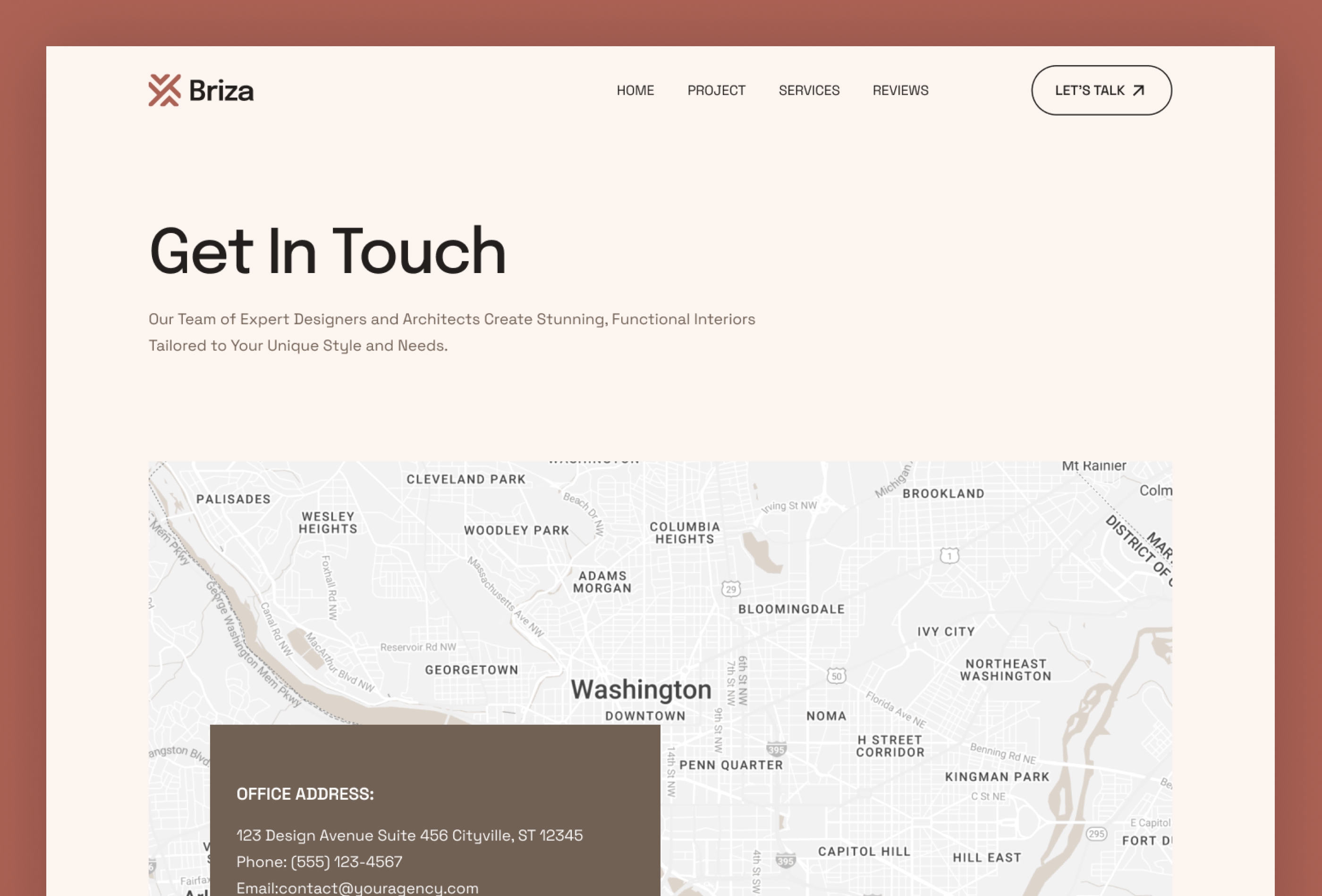 Screenshot 4 for Briza, a Framer Marketplace template by Framerbite.