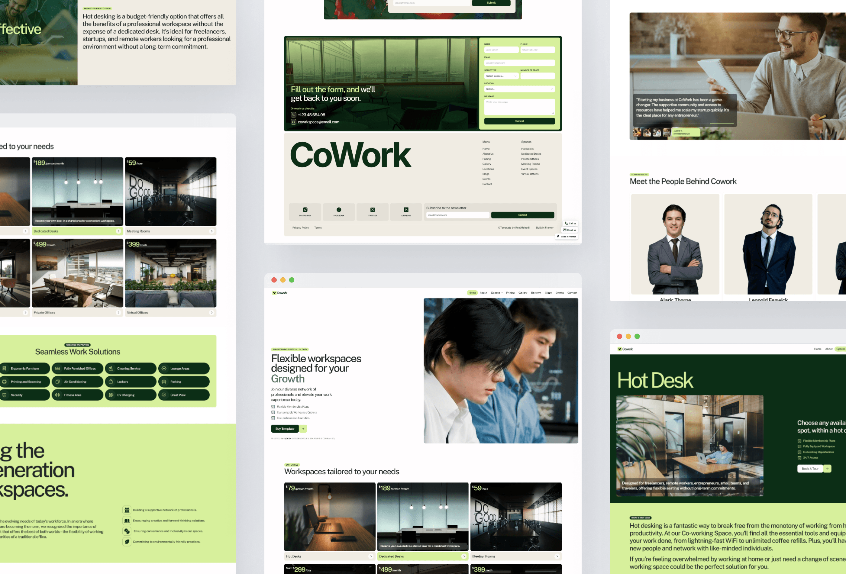 Screenshot 2 for Cowork, a Framer Marketplace template by Real Mehedi.