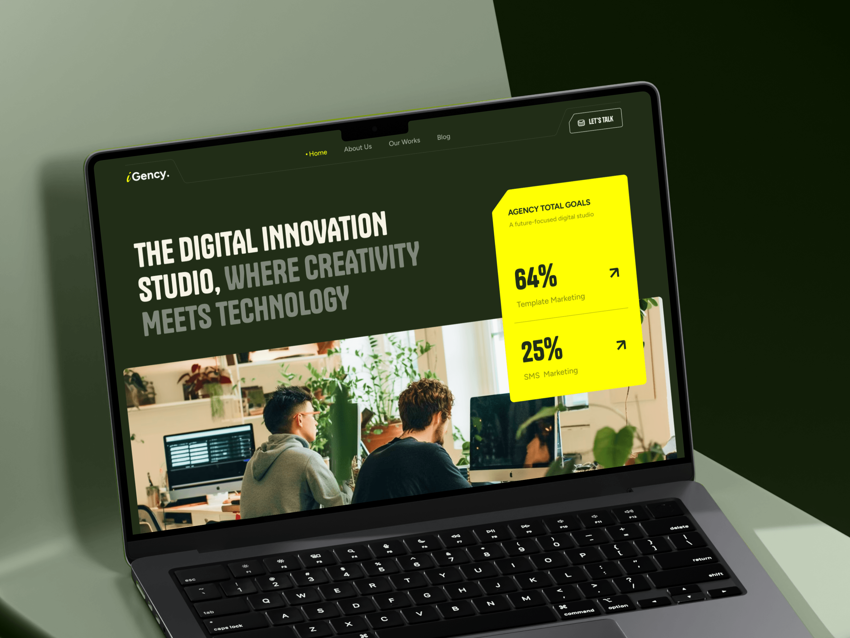 Screenshot 3 for iGency , a Framer Marketplace template by Finlay Studio.