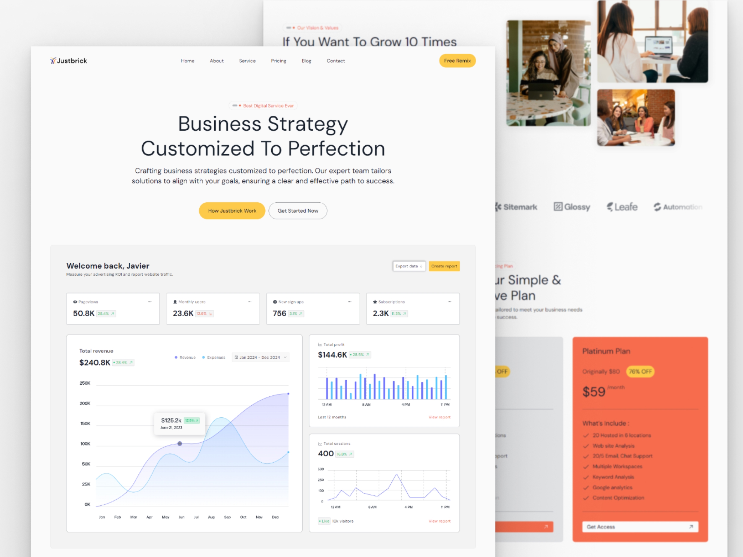 Thumbnail 2 for Justbrick, a Framer Marketplace template by Framebrick.